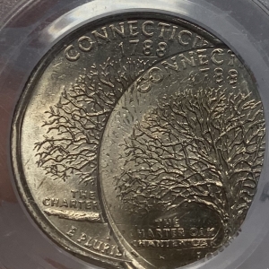002 Triple Struck Connecticut State Quarter Error