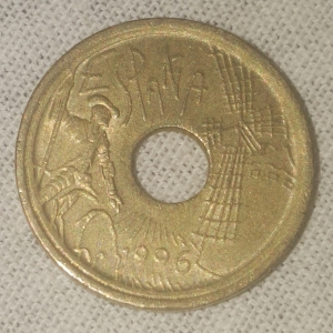 1996 Castilla-La Mancha 25 Pesetas Obverse