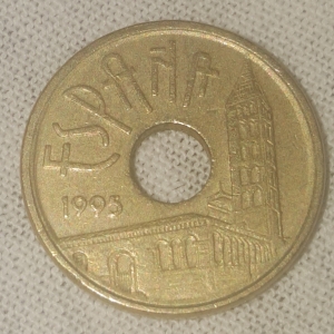 1995 Castile and Leon 25 Pesetas Obverse
