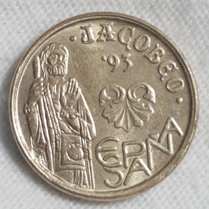1993 Jacobeo 5 Pesetas Obverse