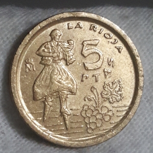 1996 La Rioja 5 Pesetas Reverse