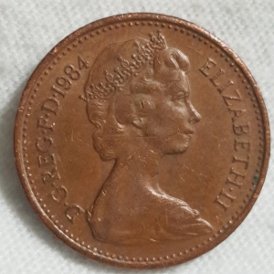 1984 Elizabeth II 1 Penny Obverse