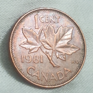 1981 Elizabeth II 1 Cent Reverse