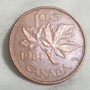 1981 Elizabeth II 1 Cent Reverse