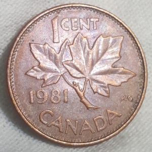 1981 Elizabeth II 1 Cent Reverse
