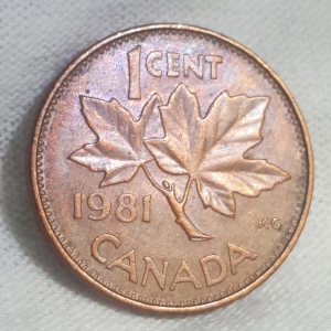 1981 Elizabeth II 1 Cent Reverse