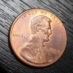 1996 Lincoln Cent Obverse