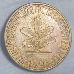 1991 J 10 Pfennig Obverse