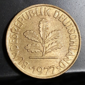 1977 F 10 Pfennig Obverse