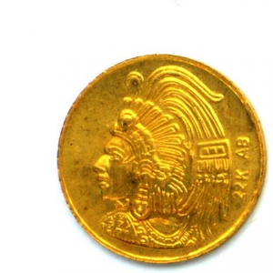 Gold Tiny Aztec Token 22k