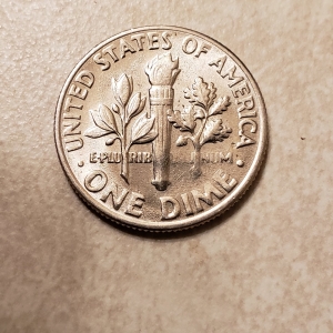 1969D dime (tail)