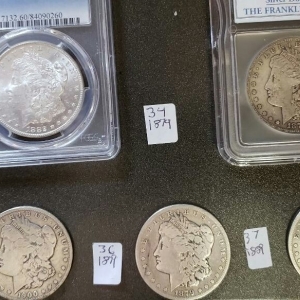 Page E Morgan Silver Dollars #33 - #37