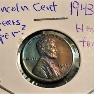 1943 D copper linc cent