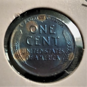 1943 D copper linc cent reverse