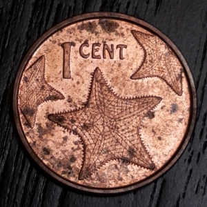 2015 Small type - Magnetic 1 Cent Reverse