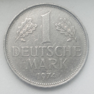 1974 F 1 Deutsche Mark Reverse