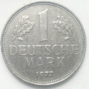 1972 G 1 Deutsche Mark Reverse