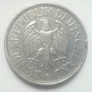 1972 G 1 Deutsche Mark Obverse