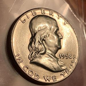 1958-p franklin half dollar