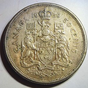 1959 canadian .50 Coin