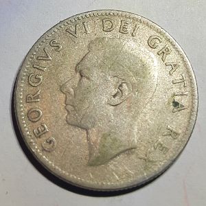1952 canadian .25 Coin