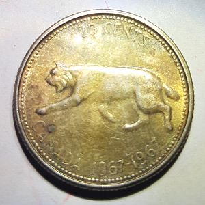 Canadian 'bobcat" .25 coin