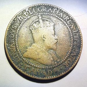 1910 Canadian One Cent Coin