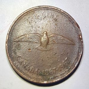 Canadian Bird One Cent Coin