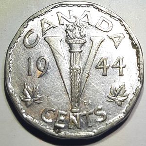 1944 Canadian .05 Cent Coin