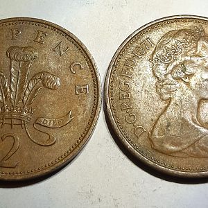 1971 British .02 Pence Coin