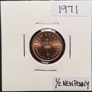 1971 half penny reverse