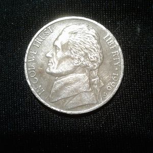 1996 JEFFERSON NICKEL Error