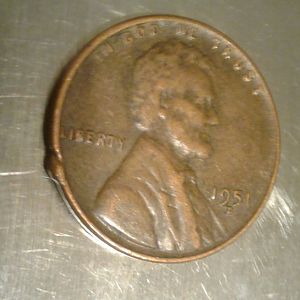 1951 LINCOLN CENT Error