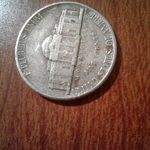 1980D Jefferson nickel reverse