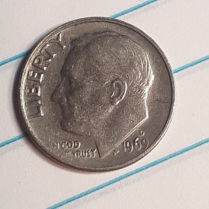 1969 d dime error?