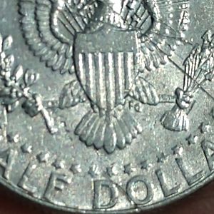 1997 X on Back Half Dollar
