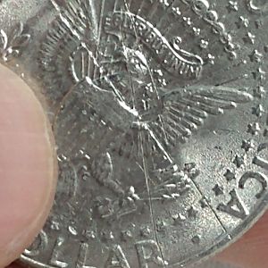 1997 X on Back Half Dollar