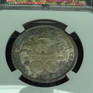 Colombian Commemorative Half, toned reverse