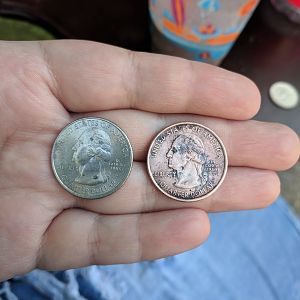 Copper colored quarter?