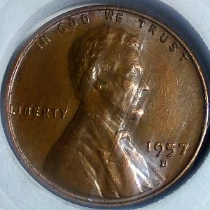 1957D wheat back
