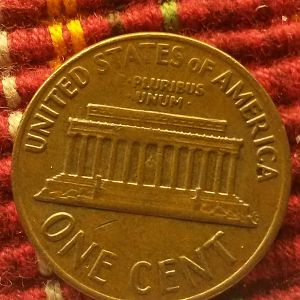 1972D Lincoln cent reverse