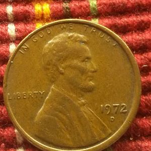 1972D Lincoln cent obverse