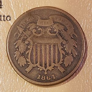 1864 2 Cent Piece LM