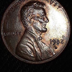 1982 small date  Zinc (D)
