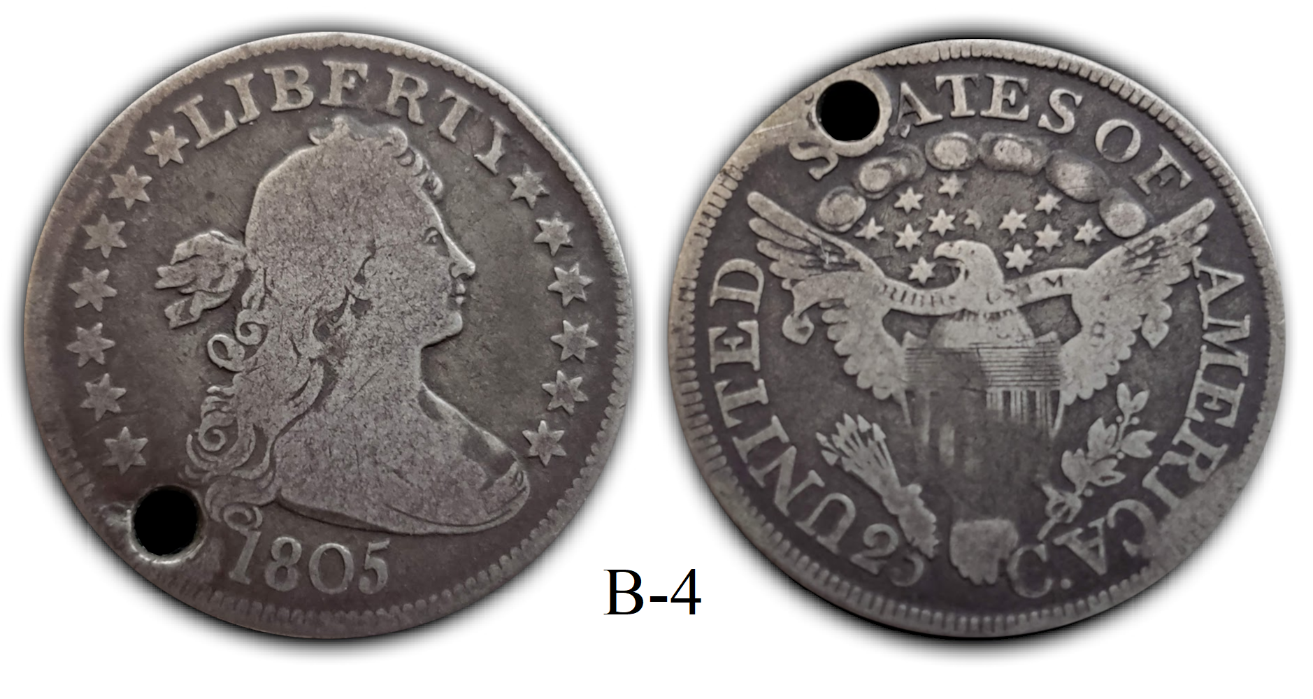 1805 (B-4) Draped Bust Quarter