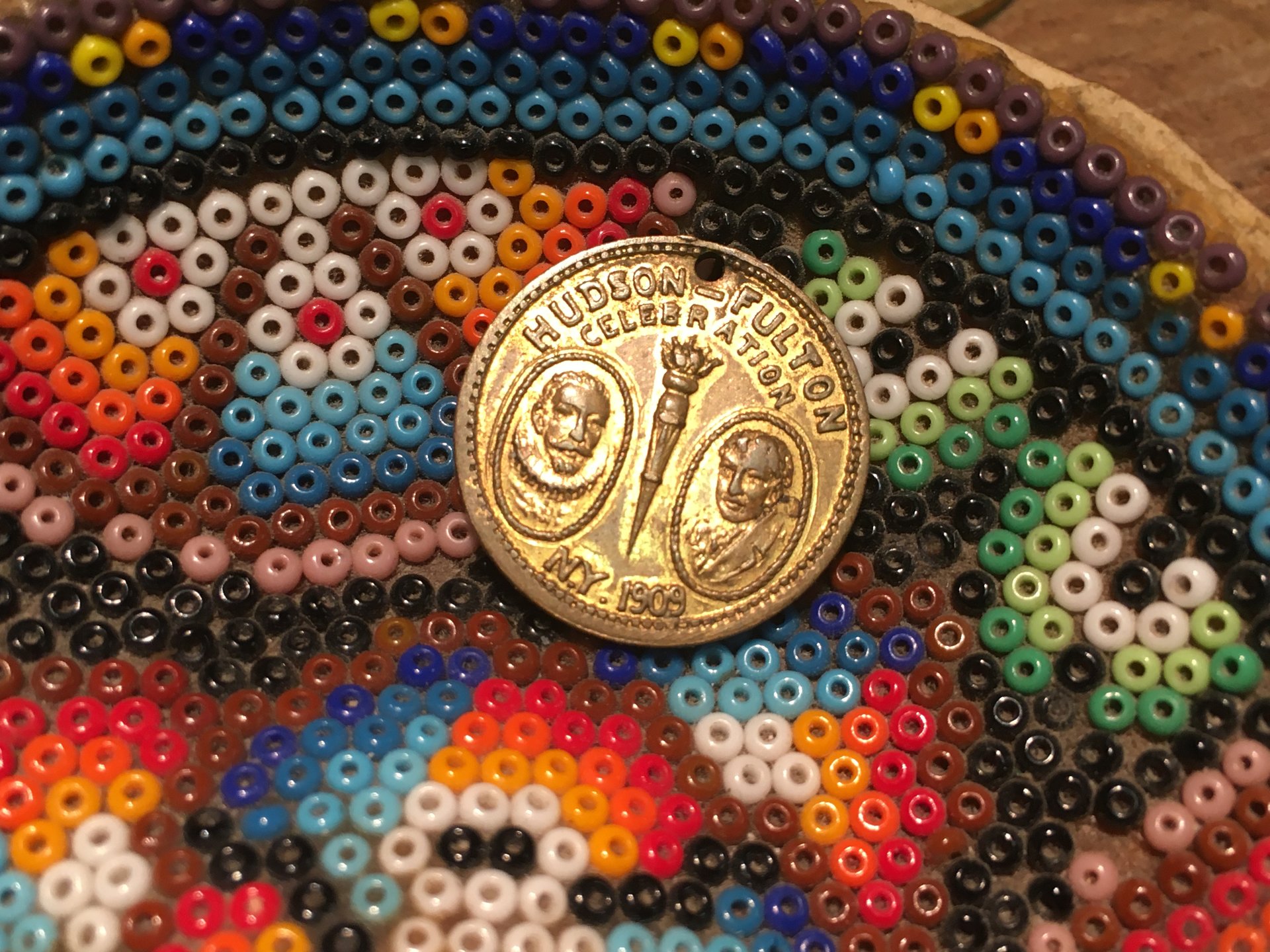 1909 Hudson Fulton Celebration Token-NY, Obverse 19mm