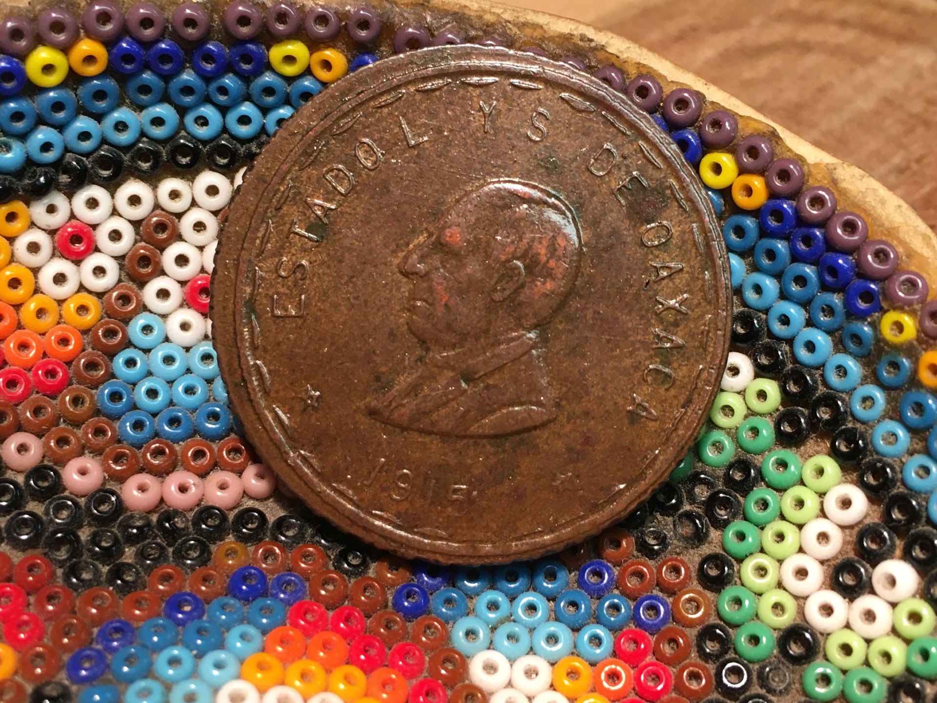 1915 Mexico Moneda Provisional Oaxaca-20 Centavos -Obverse 28mm