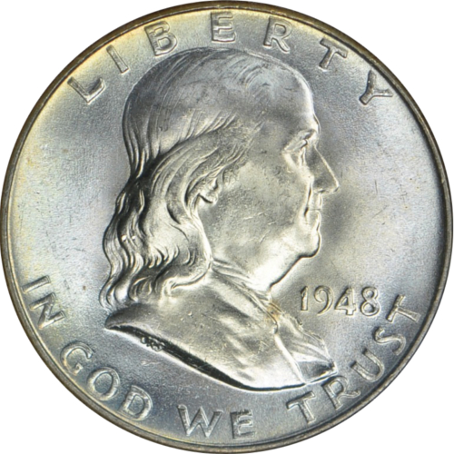 1948 50C NGC MS65FBL