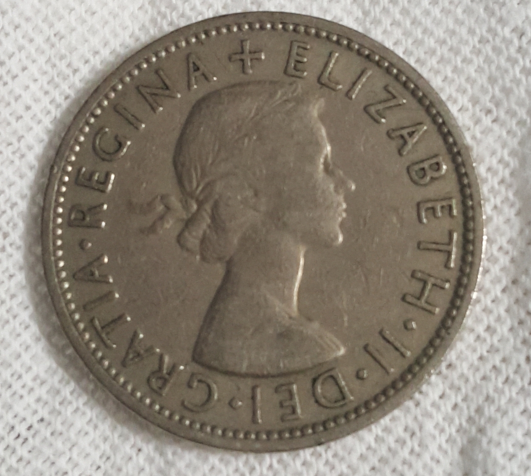 1954 Elizabeth II British Florin Obverse