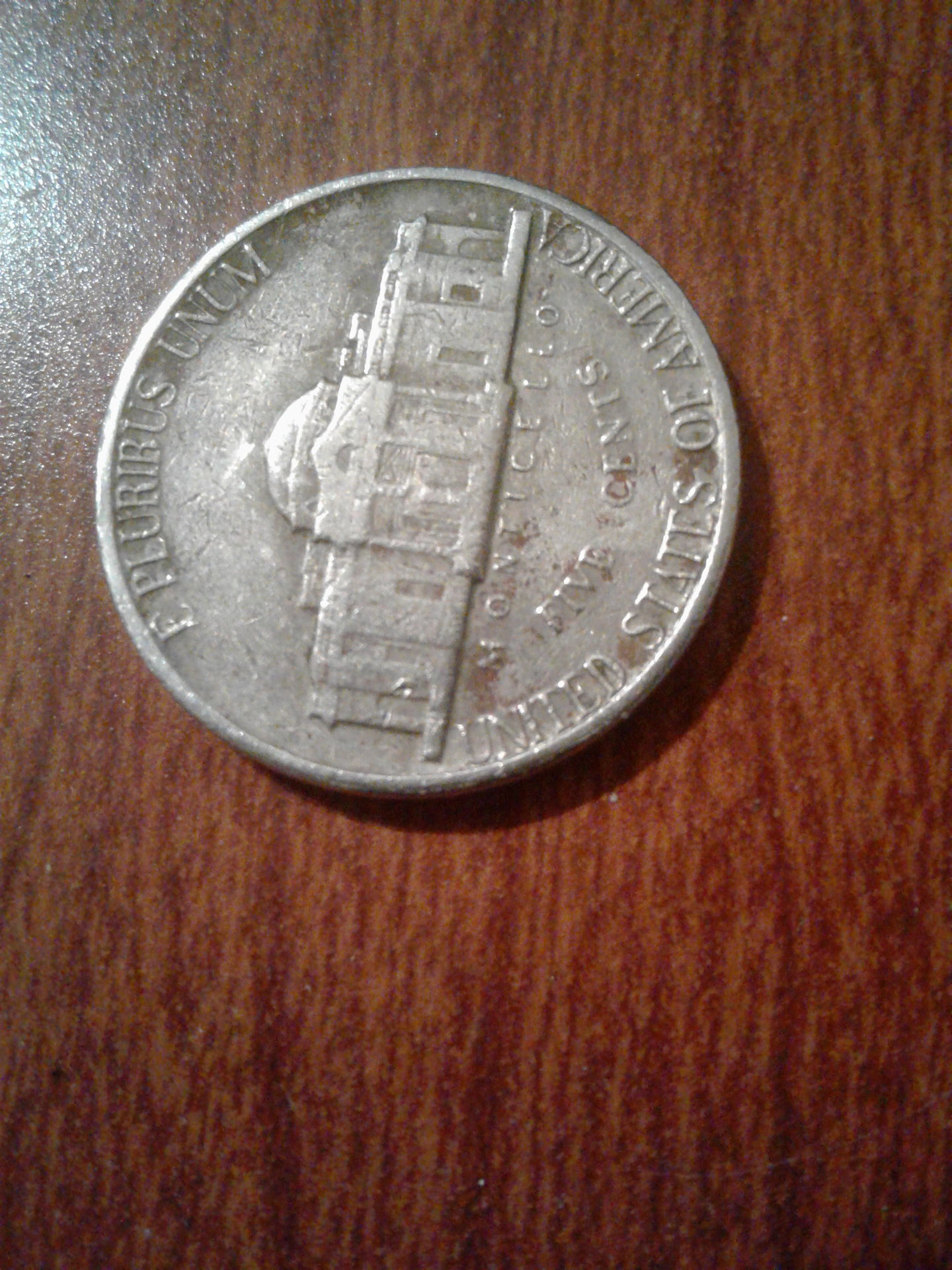 1980D Jefferson nickel reverse